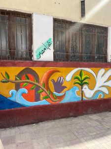 ” البخت” جدارية على مساحة ٤٠ متر صممها طلاب التربية الفنية جامعة حلوان